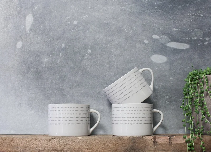 Bria Ceramic Mug - Grey (Set of 2)