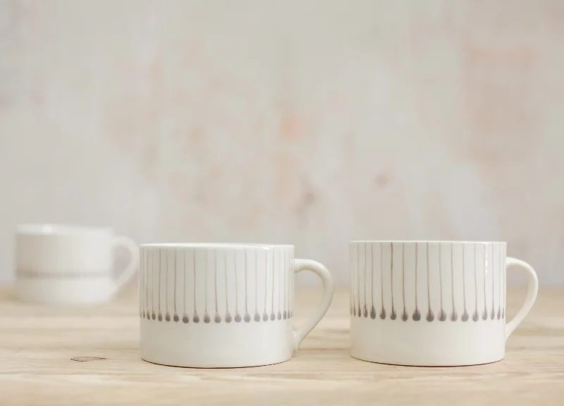 Iba Ceramic Mug - Short Grey (Set of 2)