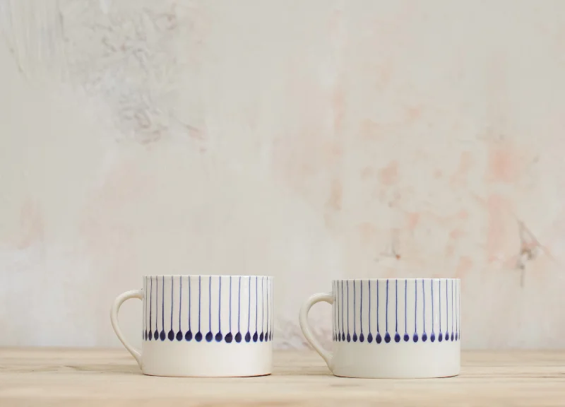 Iba Ceramic Mug - Short Indigo (Set of 2)