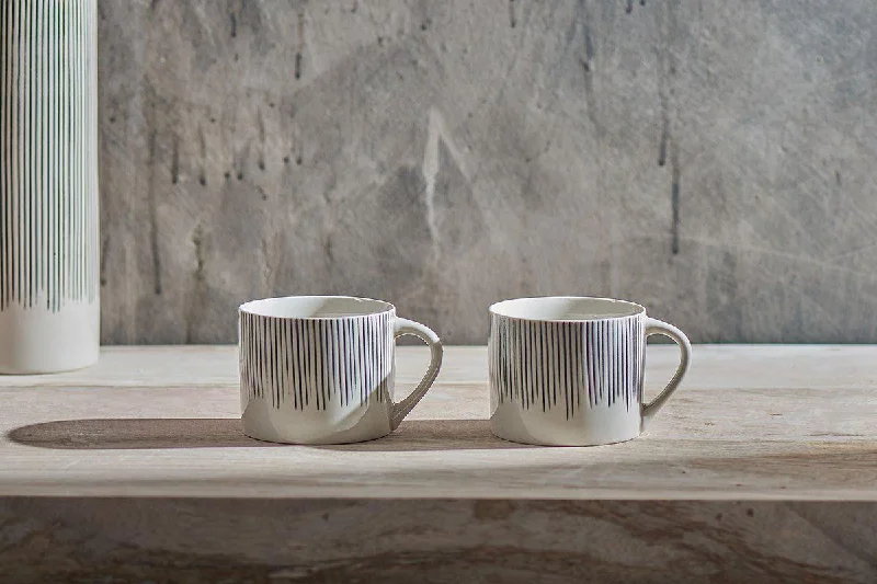 Karuma Ceramic Small Mug - Black & White (Set of 2)