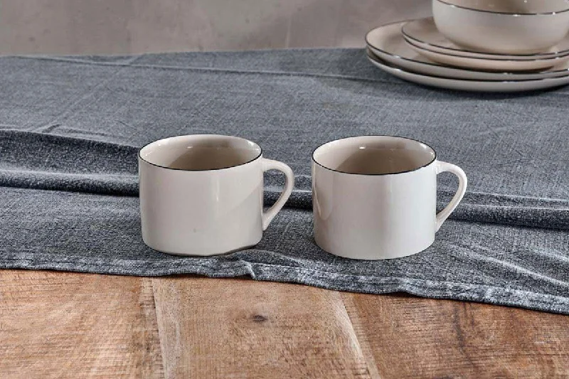 Tala Large Mug - Black & Soft White (Set of 2)