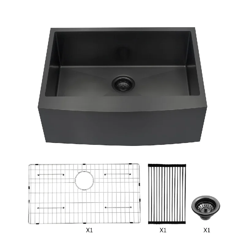 16-Gauge Stainless Steel Rectangle Farmhouse Single Bowl Kitchen Sink