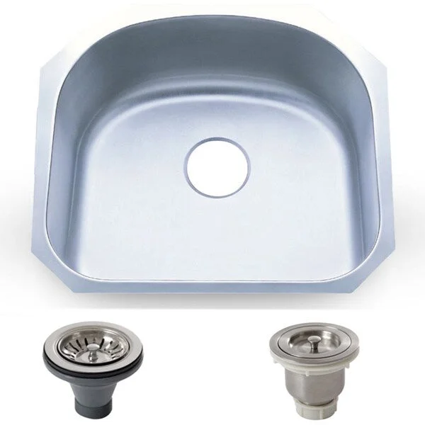 23.25-inch Stainless Steel 18-gauge Coated Undermount Single Bowl Kitchen Sink