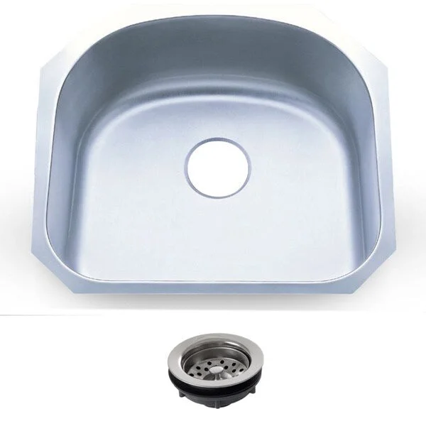 23.25-inch Stainless Steel 18-gauge Undermount Single Bowl Kitchen Sink