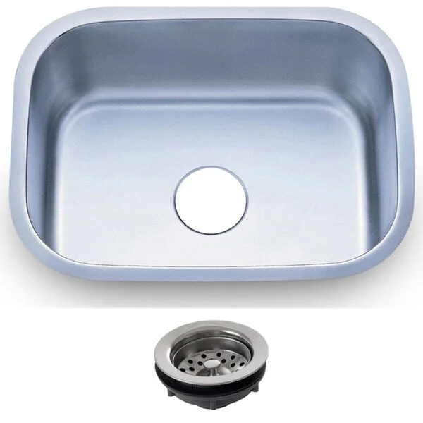 23.5-inch Stainless Steel 18-gauge Undermount Single Bowl Kitchen Sink