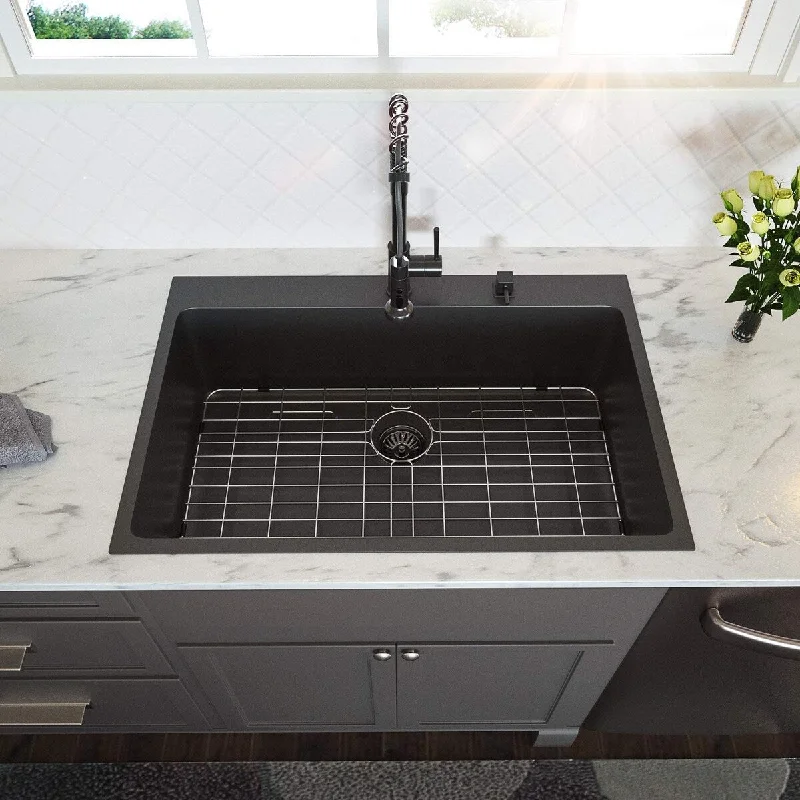 30 inch Single Bowl Stainless Steel Kitchen Drop-in Sink - 30 x 22 x 10 - 30 x 22 x 10