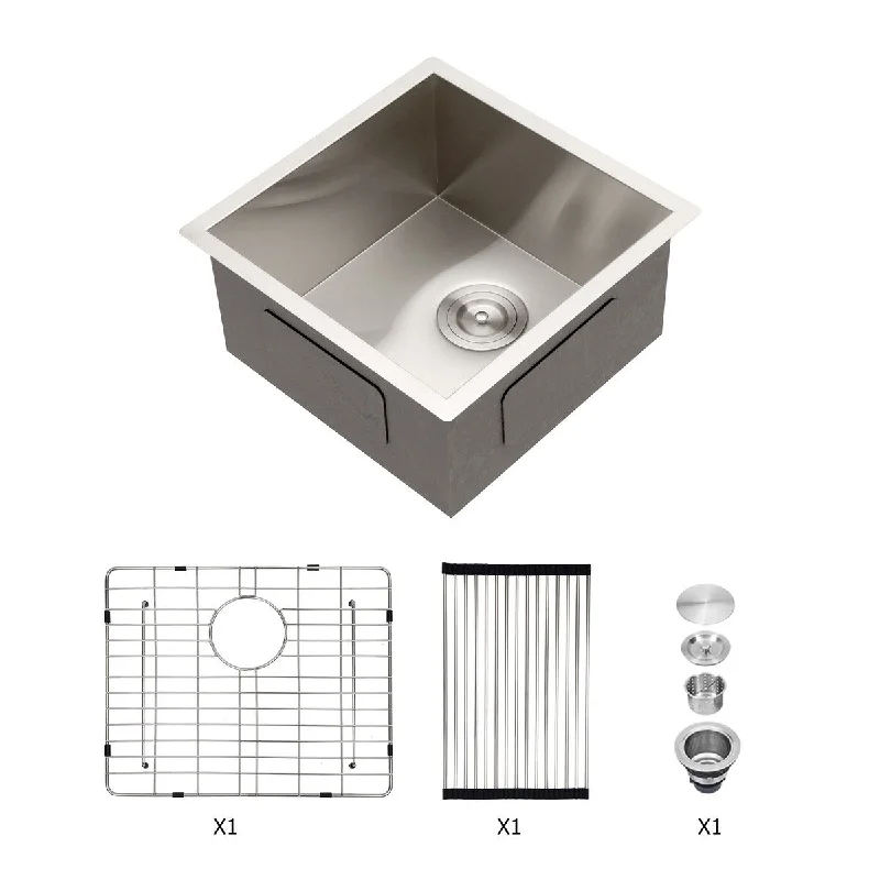 ADA Undermount Single Bowl 18 Gauge Stainless Steel Kitchen Sink