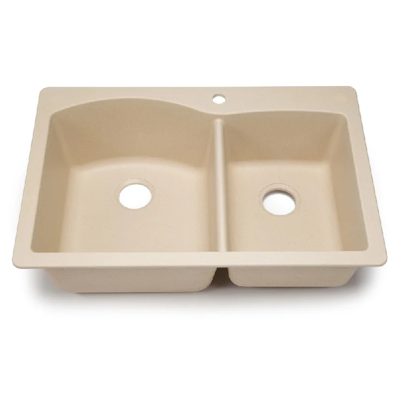 Blanco Silgranit Diamond Biscotti 1-3/4 Dual Mount Double Bowl Kitchen Sink