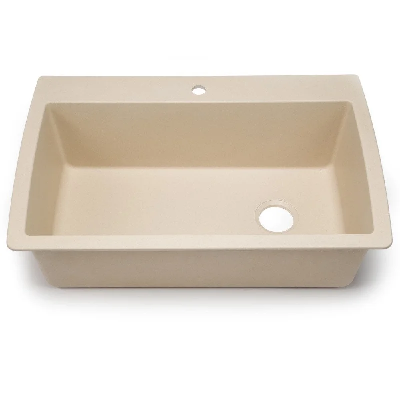 Blanco Silgranit Diamond Biscotti Tan Dual Mount Super Single Bowl Kitchen Sink