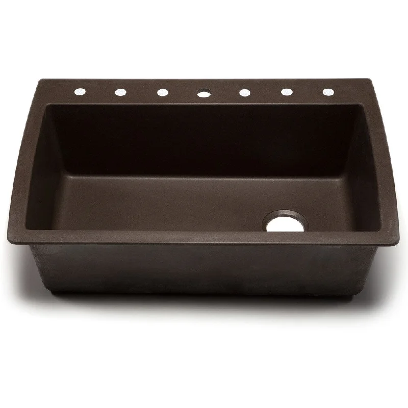 Blanco Silgranit Diamond Cafe Brown Dual Mount Super Single Bowl Kitchen Sink