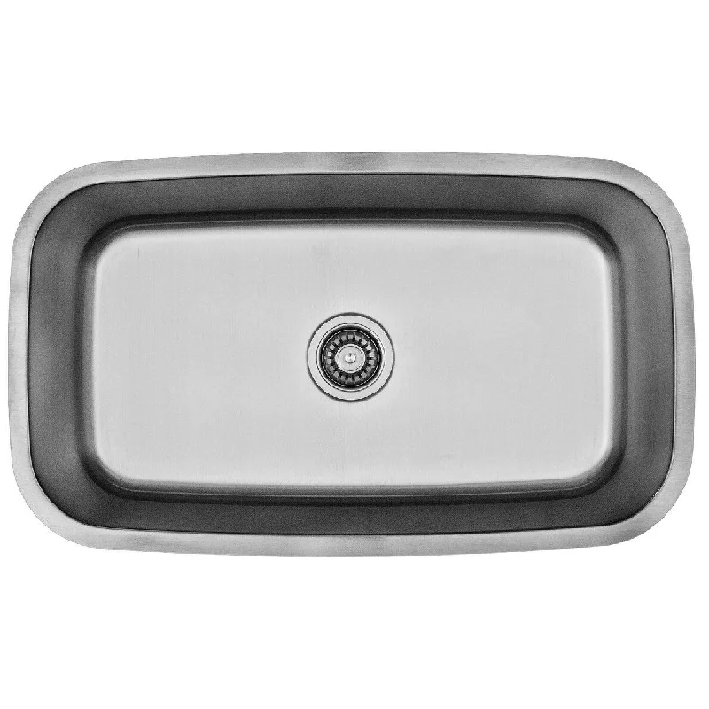 Builder's Choice 32" Undermount Large Single Bowl Stainless Steel Sink