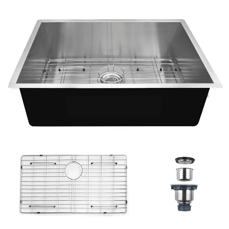 cUPC Certified 304 Stainless Steel Single Bowl Undermount Handmade Kitchen Sink,28 x 19 x 9 inch