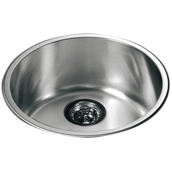 Dawn® Stainless Steel Round Top Mount Single Bowl Bar Sink