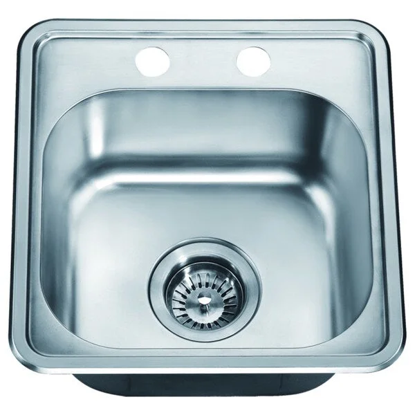 Dawn Top Mount Single Bowl Bar Sink with 2 Holes