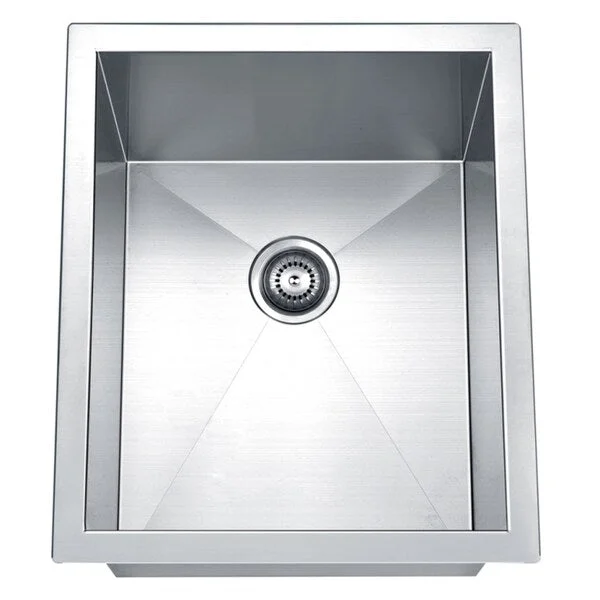 Dawn Undermount Polished Stainless Steel Square Single Bowl Bar Sink - Stainless Steel