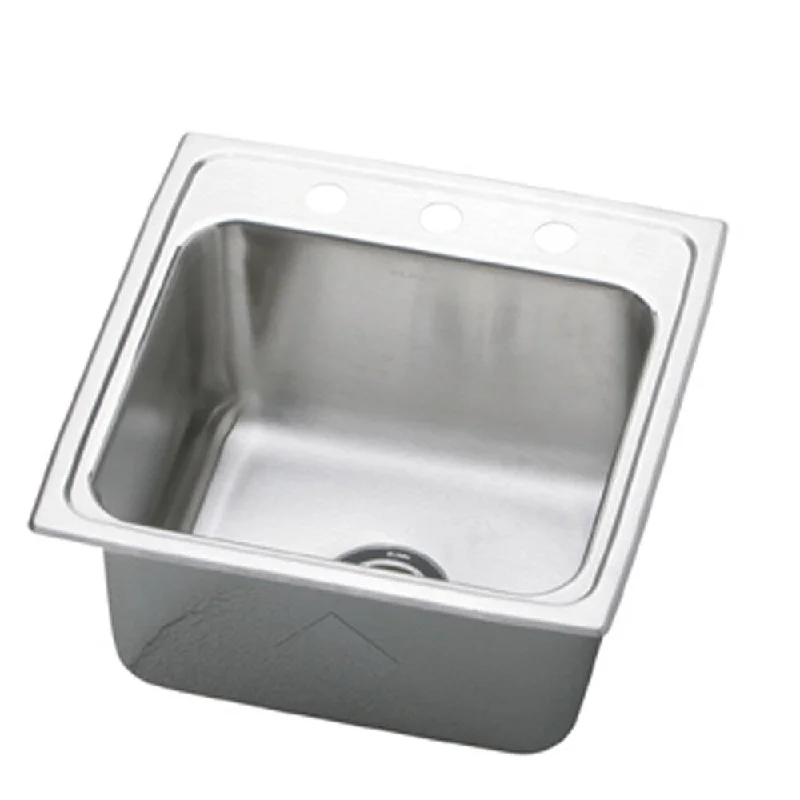 Elkay Gourmet (Lusterstone) Stainless Steel Medium Single Bowl Top Mount Sink