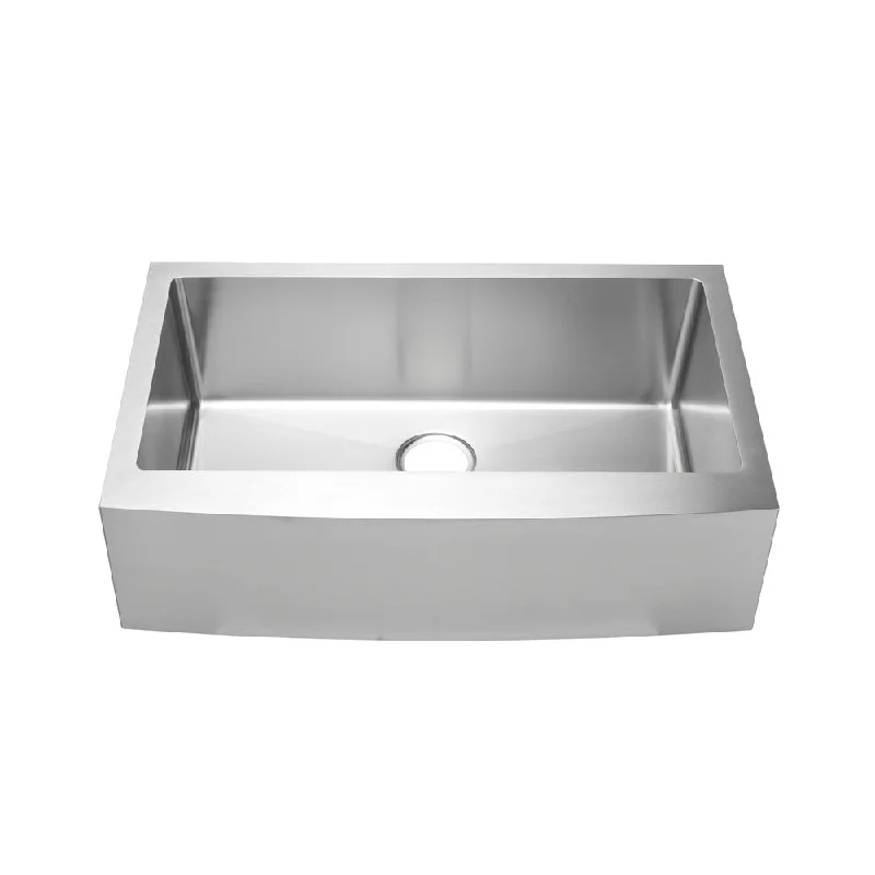 Hahn Series Large Single Bowl Farmhouse Sink - Silver