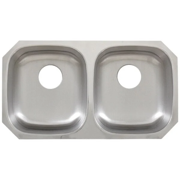 Phoenix 29-1/4 Inch Stainless Steel 18 Gauge Undermount Double Bowl Kitchen Sink