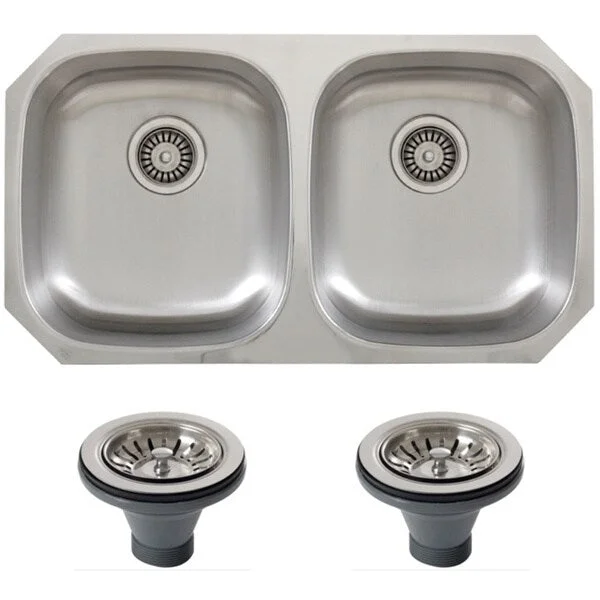 Phoenix 32.63-inch Inch Stainless Steel 18-gauge Undermount Double Bowl Kitchen Sink