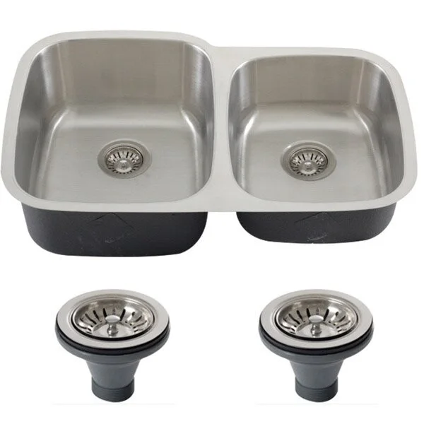 Phoenix 32-inch Stainless Steel 18-gauge Undermount Double Bowl Kitchen Sink