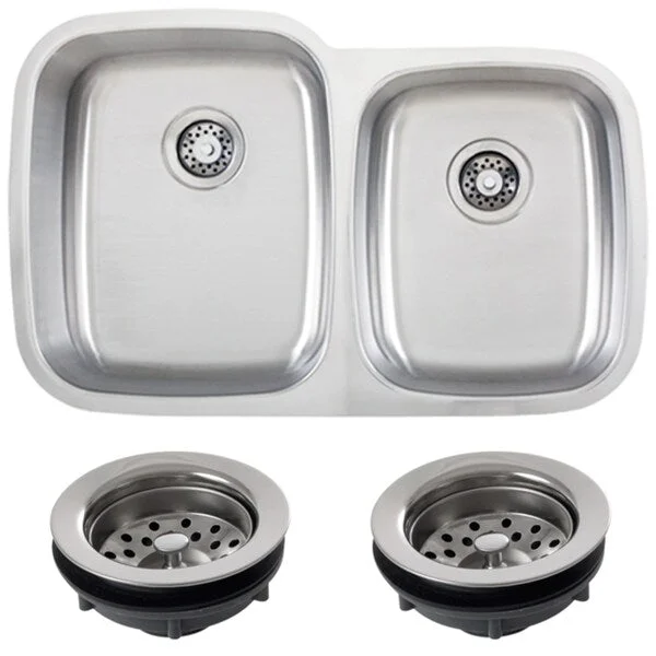 Phoenix L3BG-REG 32-inch 18-gauge Undermount Double Bowl Kitchen Sink