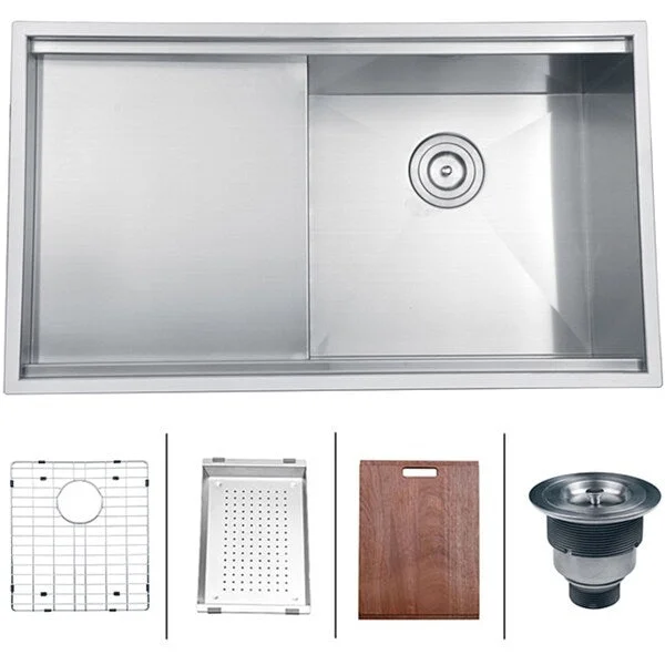 Ruvati 16-gauge Stainless Steel 33-inch Single Bowl Undermount Kitchen Sink