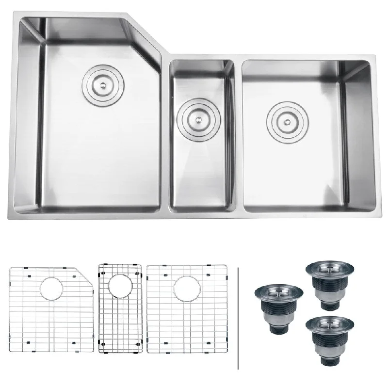 Ruvati 16-gauge Stainless Steel 35-inch Triple Bowl Undermount Kitchen Sink