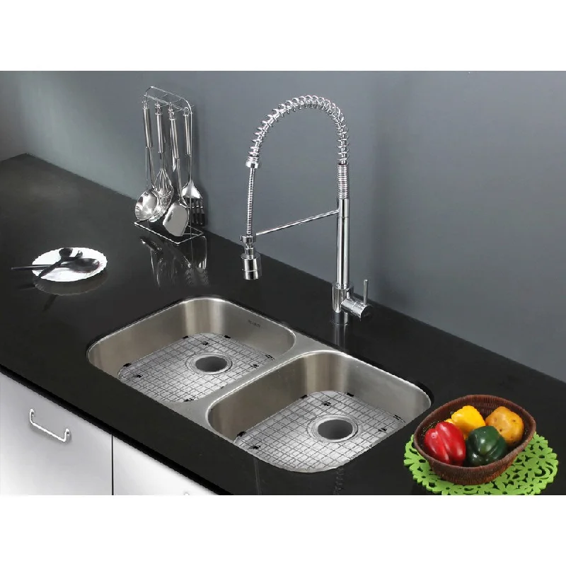 Ruvati RVM4300ADA 32-inch Undermount ADA Compatible Double Bowl Kitchen Sink