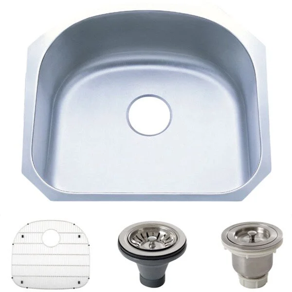 Stainless Steel 18-gauge 23.25-inch Undermount Single-bowl Kitchen Sink