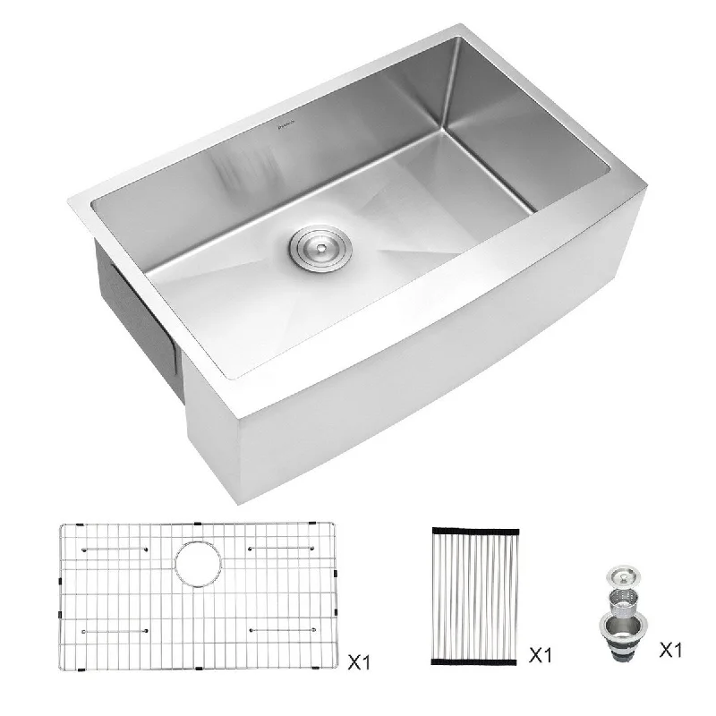 StarX Decor Single Bowl Stainless Steel Farmhouse kitchen sink