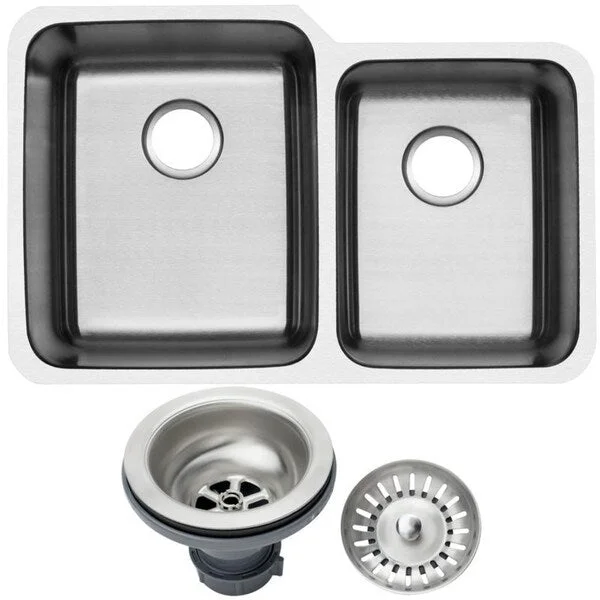 Ticor 1205BG-DEL 32-inch 16-gauge Stainless Steel Undermount Double Bowl Kitchen Sink