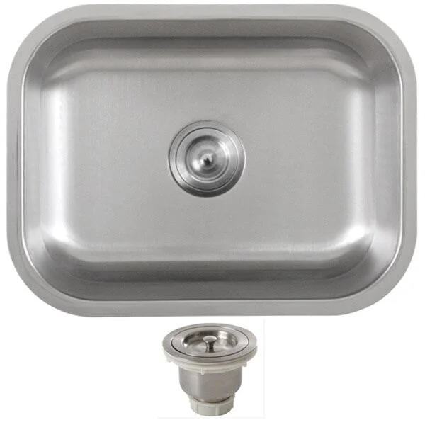 Ticor 23-inch Stainless Steel 16 Gauge Undermount Single Bowl Kitchen Sink