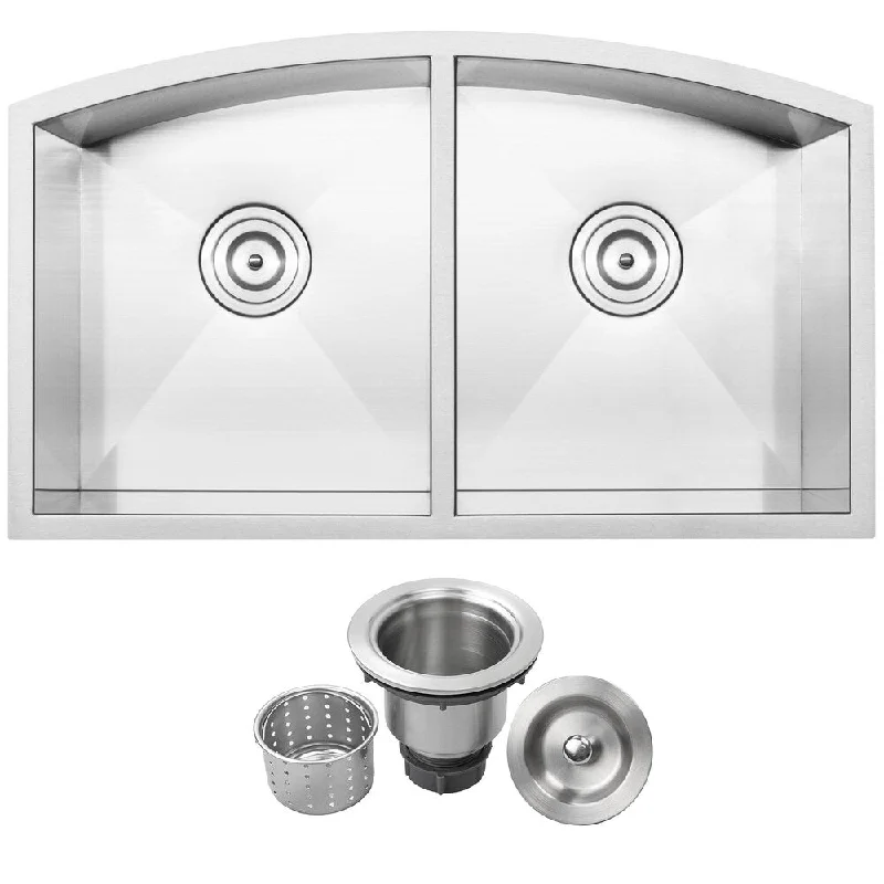 Ticor TR2210 Stainless Steel 16-gauge Double Bowl Undermount Kitchen Sink