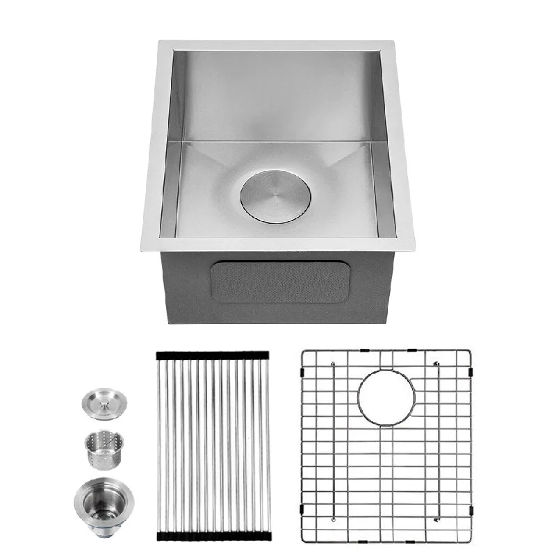 Undermount Artistic Single Bowl 18 Gauge Stainless Steel Kitchen Sink