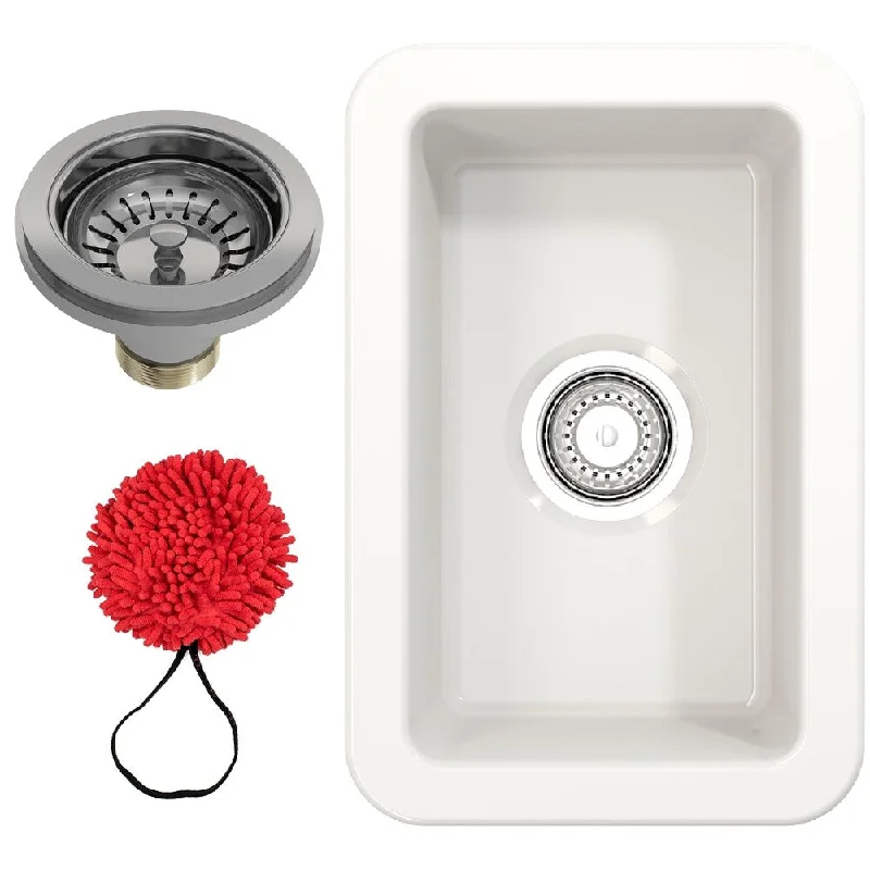 Undermount Fireclay 12" Single Bowl Kitchen Sink