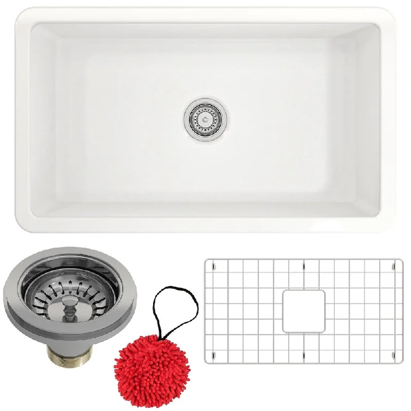 Undermount Fireclay 32" Single Bowl Kitchen Sink