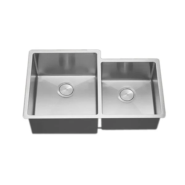 VL 33-inch 18-gauge Stainless Steel Double Bowl Undermount Tight Radius Square Kitchen Sink