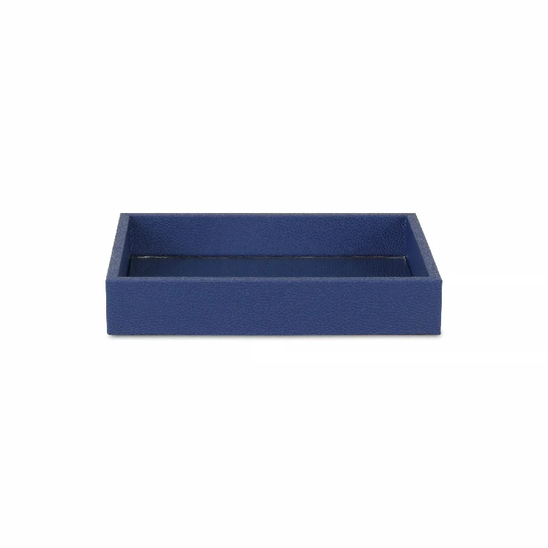 10" Navy Blue Rectangular Wood Handmade Tray