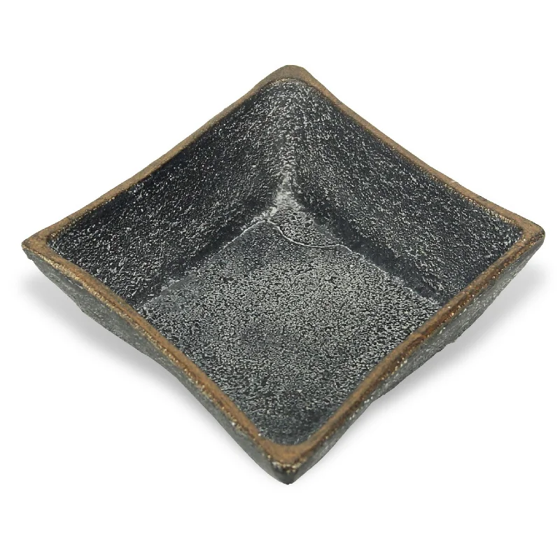 5" Black Novelty Metal Handmade Tray