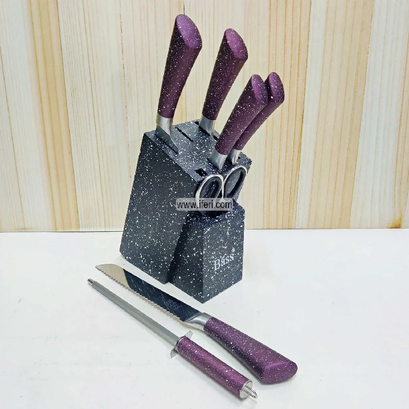 7 Pcs Knife Set with Wooden Holder TG2372