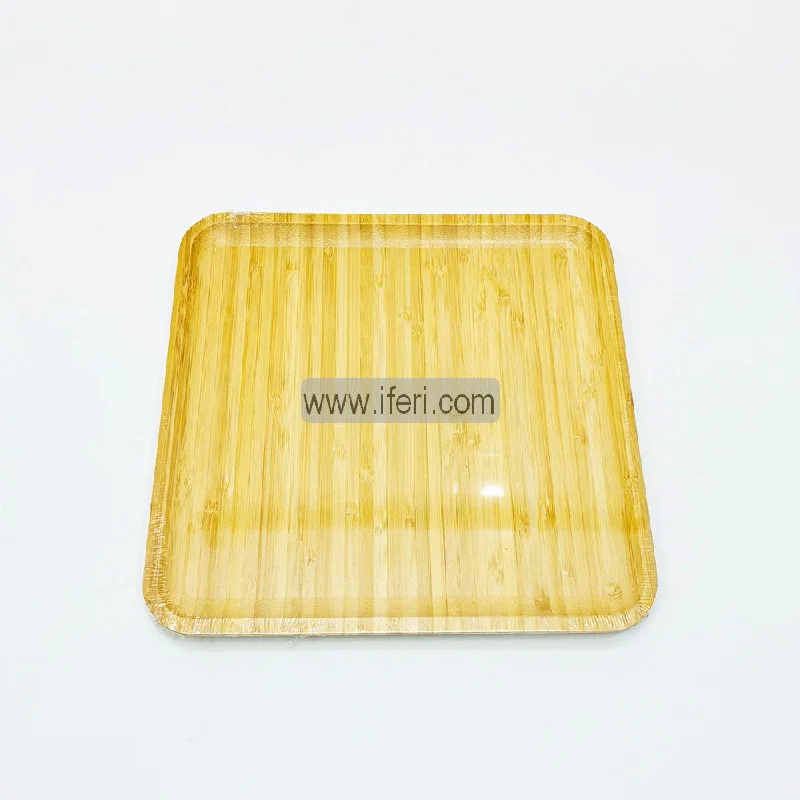 9.8 Inch Square Shape Restaurant Bamboo Steak Serving Board/Serving Tray FH8012