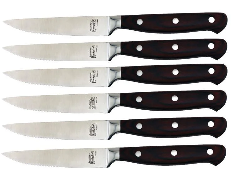 BergHOFF Pakka 12" Stainless Steel Steak Knife, Set of 6