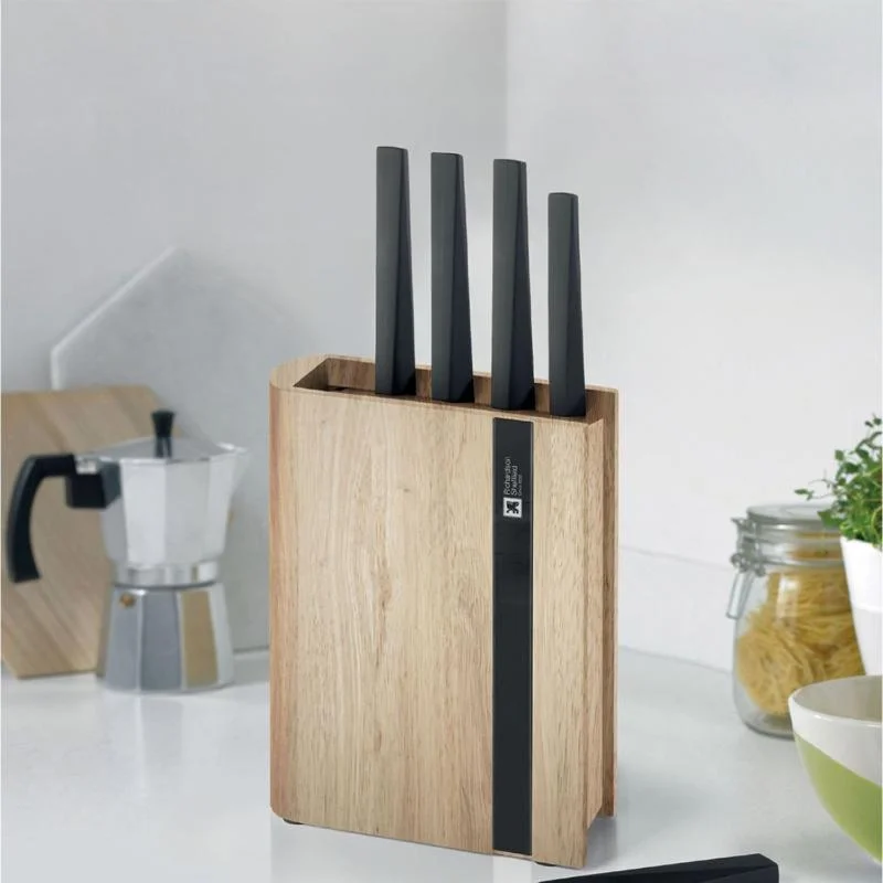 Classic Edge Knife Block | Set of 5 | 5 x 4 x 14 inches