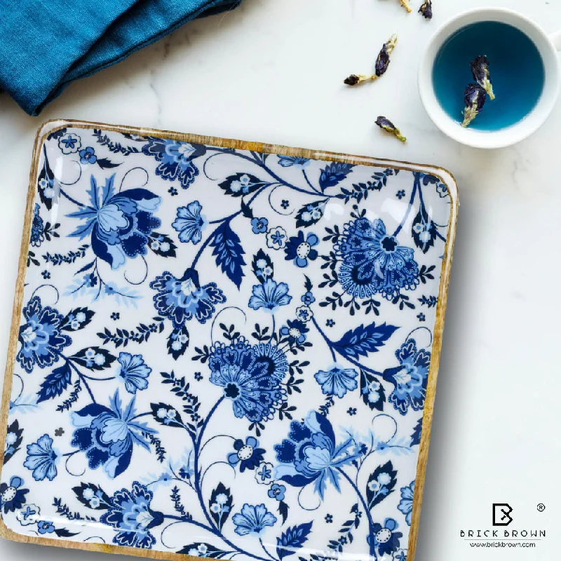 Floral Square Serving Platter