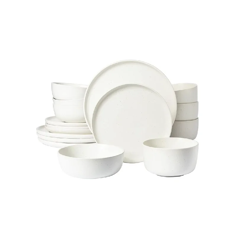 Gibson Elite James Street Stoneware Matte Reactive Double Bowl Dinnerware Set