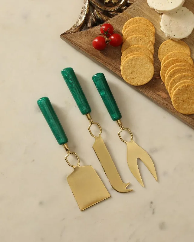 Green & Gold Cheese Set Tools