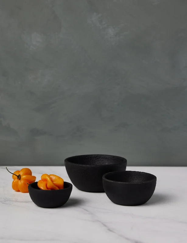 Simple Cast Iron Bowls (Set of 3) by Hawkins New York