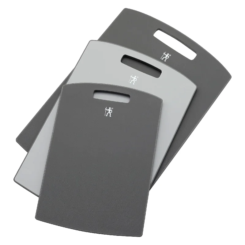 Henckels 3-pc Plastic Cutting Board Set - Grey