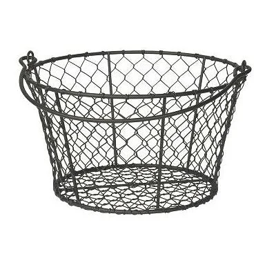 Now Designs 9" Homestead Basket, Black, 5" Tall**