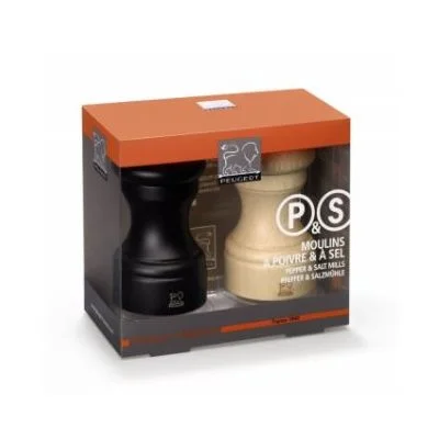 Peugeot Duo Bistro 4" Salt & Pepper Mills, Chocolate & Natural